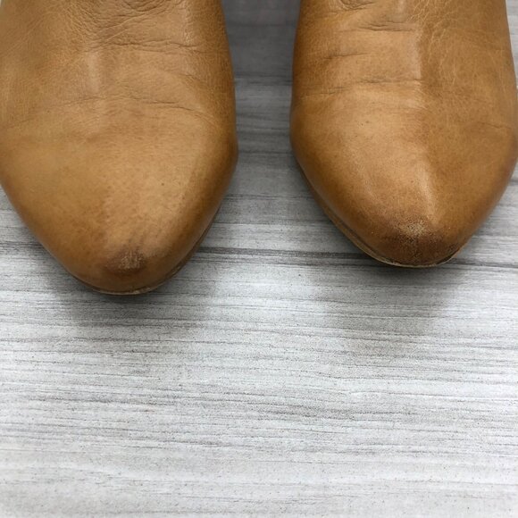 Silent D Anthropologie Ankle Boots Women's EU 39 Brown Leather Back Zip Booties - Picture 5 of 12